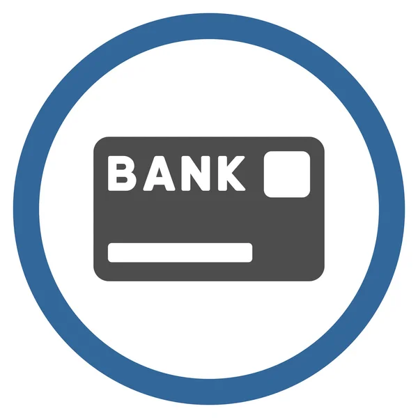 Bank Card Flat Rounded Vector Icon — Stock Vector