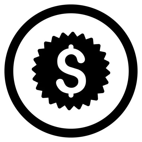 Icona vettoriale arrotondata piatta con sigillo bancario — Vettoriale Stock