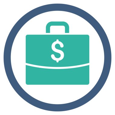 İş büyük düz yuvarlak vektör simgesi