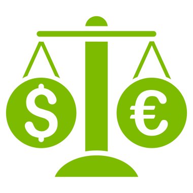 Para birimi bakiyesi düz vektör simgesi