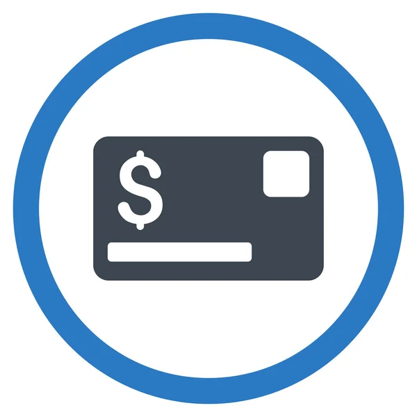 Tarjeta de crédito plana redondeada Vector icono — Vector de stock