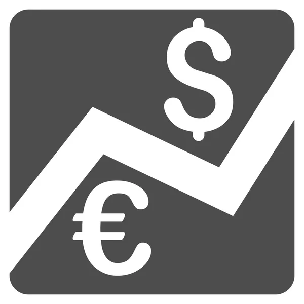 Gráfico de mercado de divisas plana Vector icono — Archivo Imágenes Vectoriales