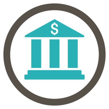 Banka Daire bina yuvarlak vektör simgesi