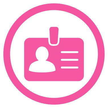 Kişi rozet yuvarlak vektör simgesi