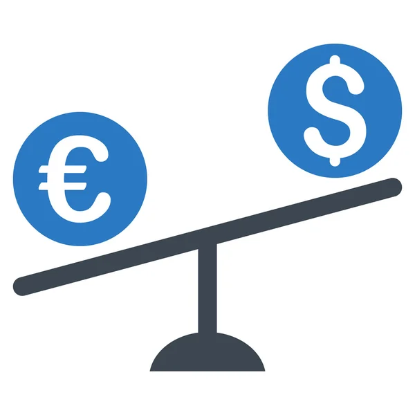 Valuta handel Swing platte Vector Icon — Stockvector