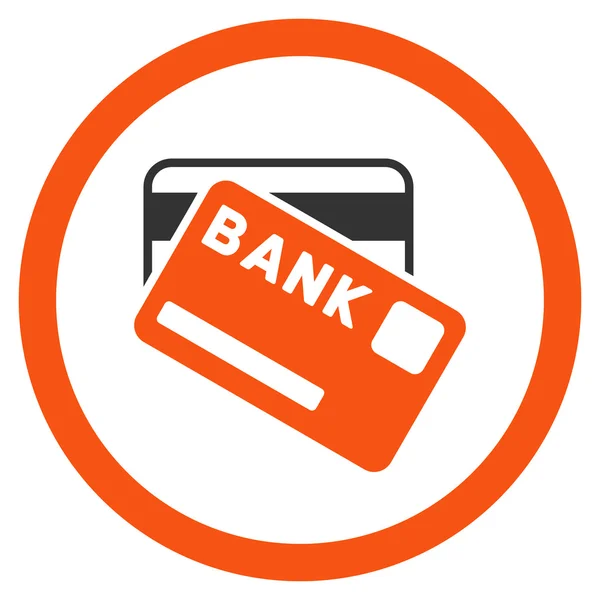 Bank kaarten afgeronde Vector Icon — Stockvector