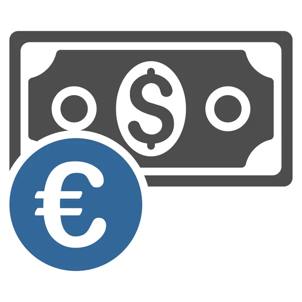 Walut pieniężnych płaskie glifów ikona — Zdjęcie stockowe