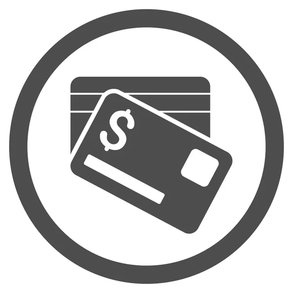 Tarjetas bancarias redondeadas Vector Icono — Archivo Imágenes Vectoriales