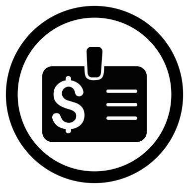 Doları rozet yuvarlak vektör simgesi