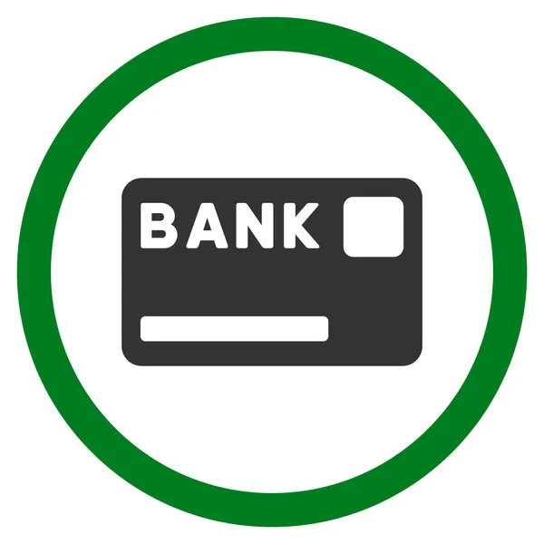 Cartão bancário Flat Rounded Vector Icon — Vetor de Stock