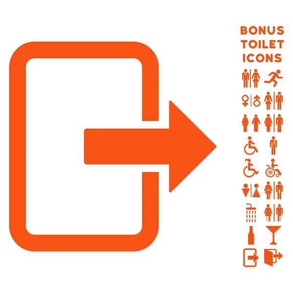 Icône vectorielle plate de porte de sortie et bonus — Image vectorielle