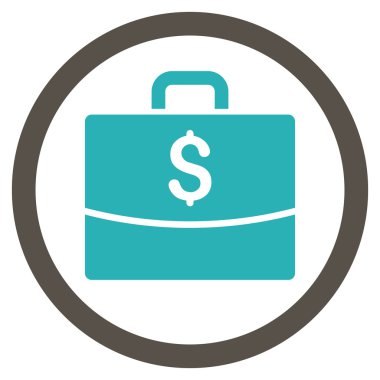 İş büyük düz yuvarlak vektör simgesi