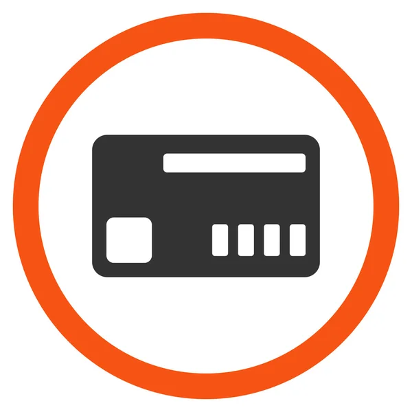 Ticket plat afgeronde Vector Icon — Stockvector