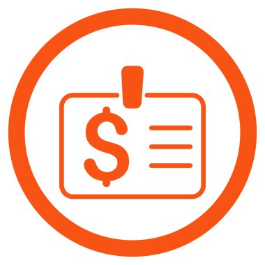 Doları rozet yuvarlak vektör simgesi