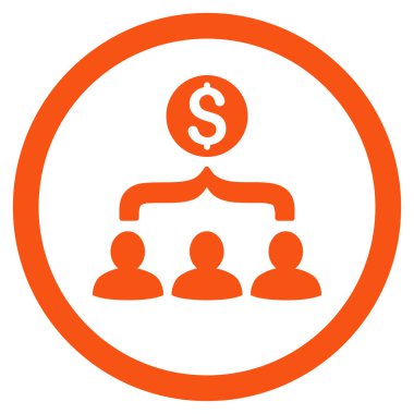 Satış Huni yuvarlak vektör simgesi