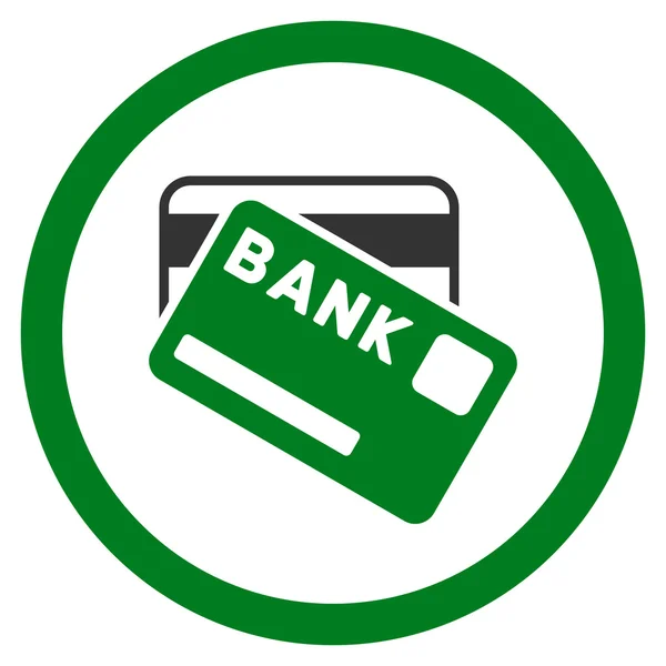 Bank kaarten afgeronde Vector Icon — Stockvector