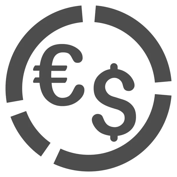 Valuta Diagram platte Vector Icon — Stockvector