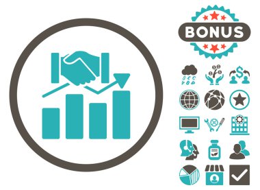 Satın alma grafik düz vektör simgesi Bonus ile
