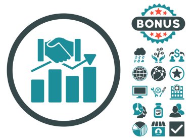 Satın alma grafik düz vektör simgesi Bonus ile
