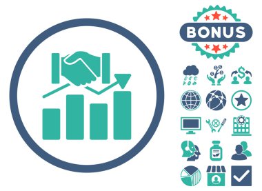 Satın alma grafik düz vektör simgesi Bonus ile