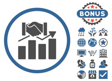Satın alma grafik düz vektör simgesi Bonus ile