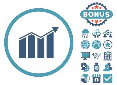Bonus ile Trend düz vektör simgesi