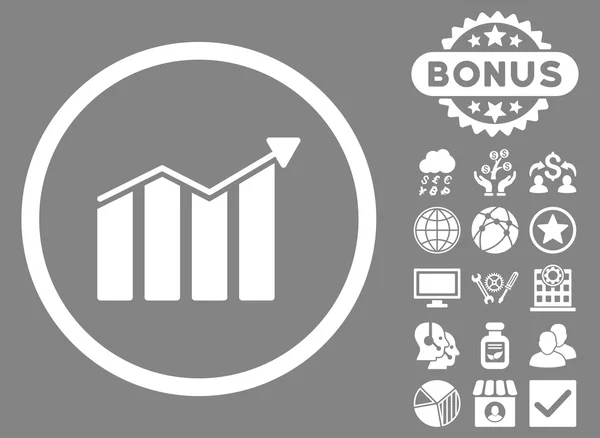 Ícone de vetor plano de tendência com bônus —  Vetores de Stock