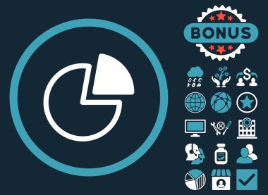 Pasta grafikleri düz vektör simge Bonus ile