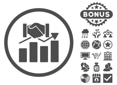 Satın alma grafik düz vektör simgesi Bonus ile
