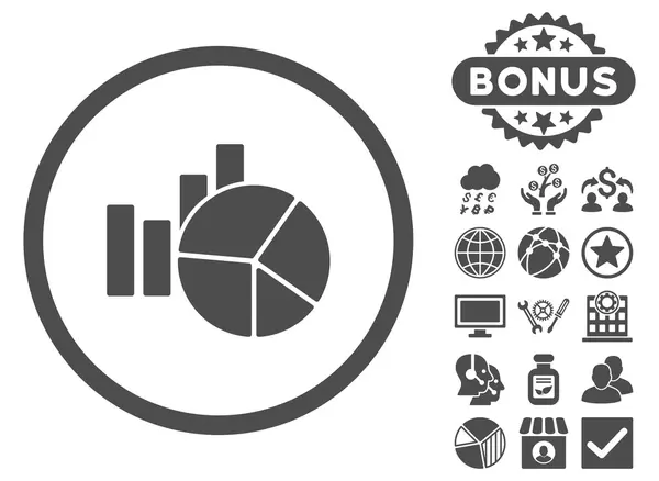 Gráficos Ícone de vetor plana com bônus —  Vetores de Stock