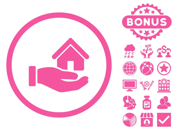 Immobilier Appartement vectoriel icône avec Bonus — Image vectorielle