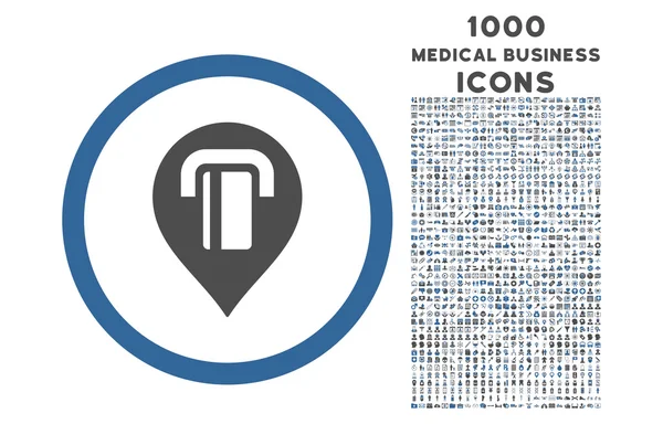 Znacznik ATM zaokrąglone Symbol z 1000 ikon — Wektor stockowy