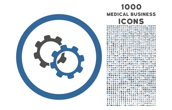 Koła zębate zaokrąglone ikona z 1000 Bonus ikony — Wektor stockowy