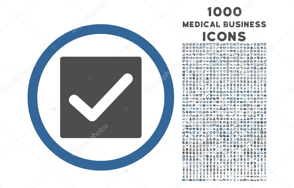 Check Rounded Icon with 1000 Bonus Icons