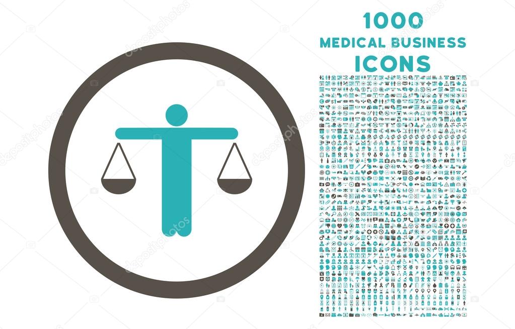 Lawyer Rounded Icon with 1000 Bonus Icons