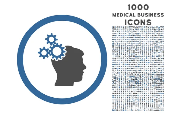 Idéia de negócio Ícone arredondado com 1000 ícones de bônus — Vetor de Stock