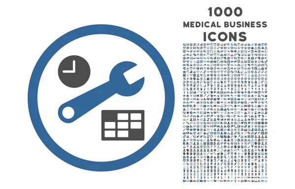 Data i czas instalacji zaokrąglone ikona z 1000 Bonus ikony — Wektor stockowy