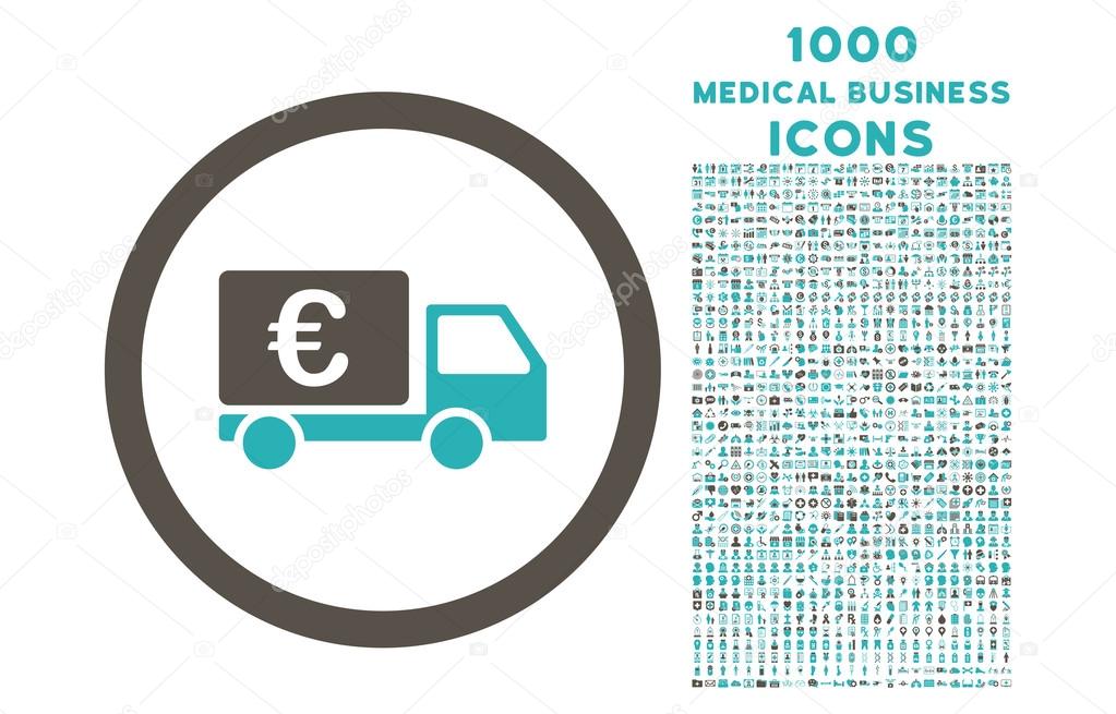 Euro Collector Car Rounded Icon with 1000 Bonus Icons