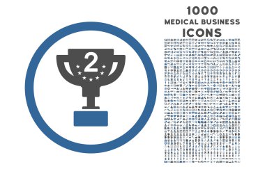İkincilik Ödülü yuvarlak simge ile 1000 Bonus simgeler