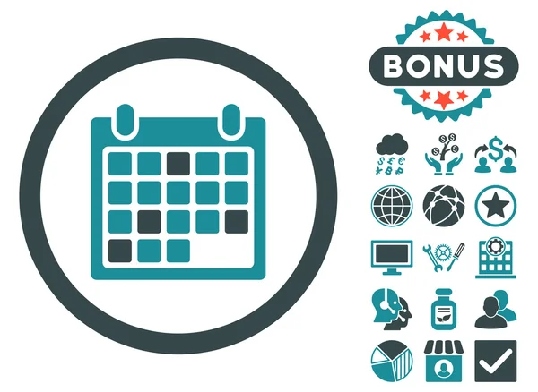 Calendario Appuntamento Icona vettoriale piatta con bonus — Vettoriale Stock