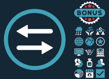 Oklar düz vektör simge Bonus ile değişimi