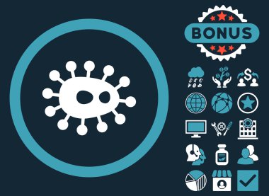 Bonus ile Bacilla düz vektör simgesi