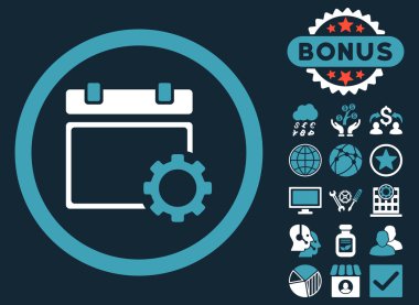 Takvim Seçenekleri düz vektör simgesi Bonus ile
