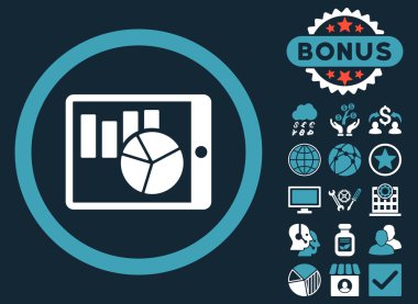 Bonus ile Pda düz vektör simge listeleri