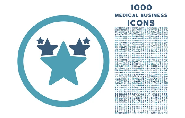 Hitparade rundete Icon mit 1000 Bonussymbolen ab — Stockfoto