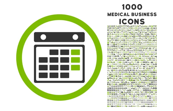 Calendario del mes Icono redondeado con 1000 iconos de bonificación —  Fotos de Stock