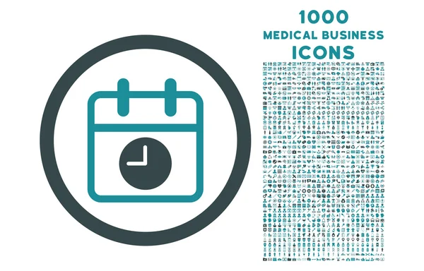 날짜 및 시간 반올림 아이콘 1000 보너스 아이콘 — 스톡 사진