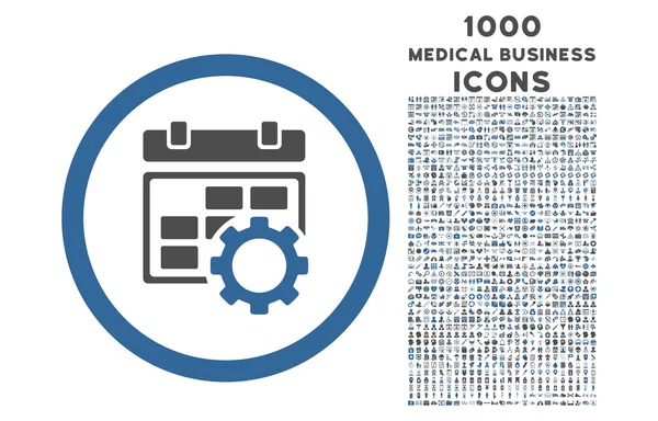 일정 설정을 반올림 아이콘 1000 보너스 아이콘 — 스톡 사진