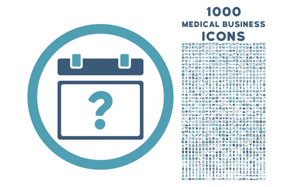Fecha desconocida Icono redondeado con 1000 iconos de bonificación — Foto de Stock
