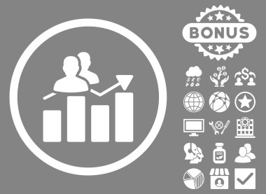 Seyirci grafik düz glif simgesi Bonus ile